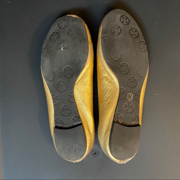 ❌SOLD❌Tory Burch Revas Flats Gold size 8 - Picture 5 of 8